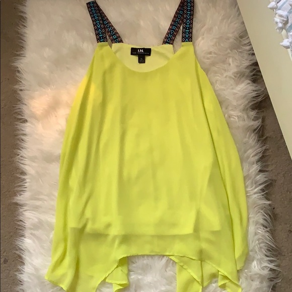 I.N. San Francisco Tops - Neon green tank top